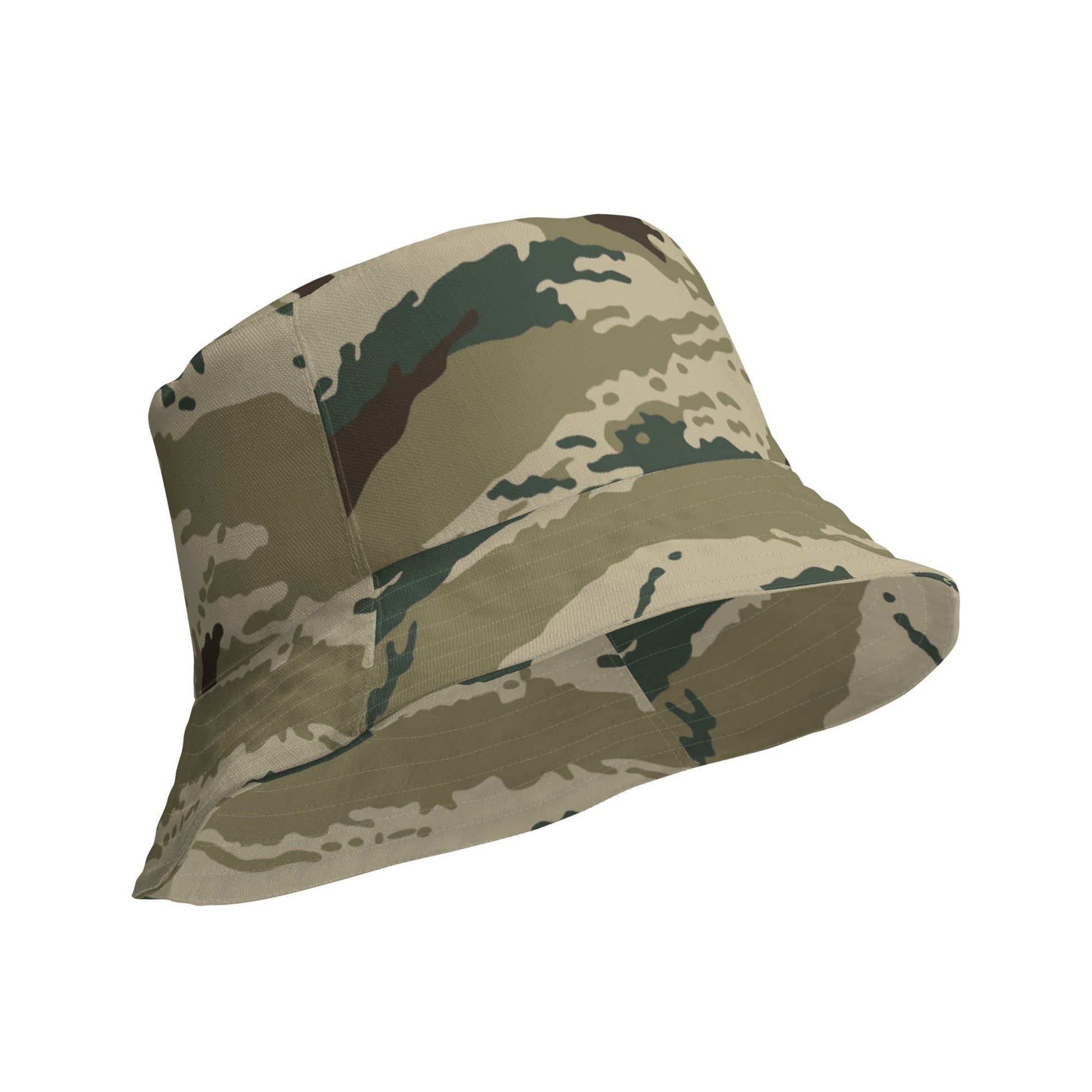 Russian Tiger Stripe Kamysh Green CAMO Reversible bucket hat - Bucket Hats
