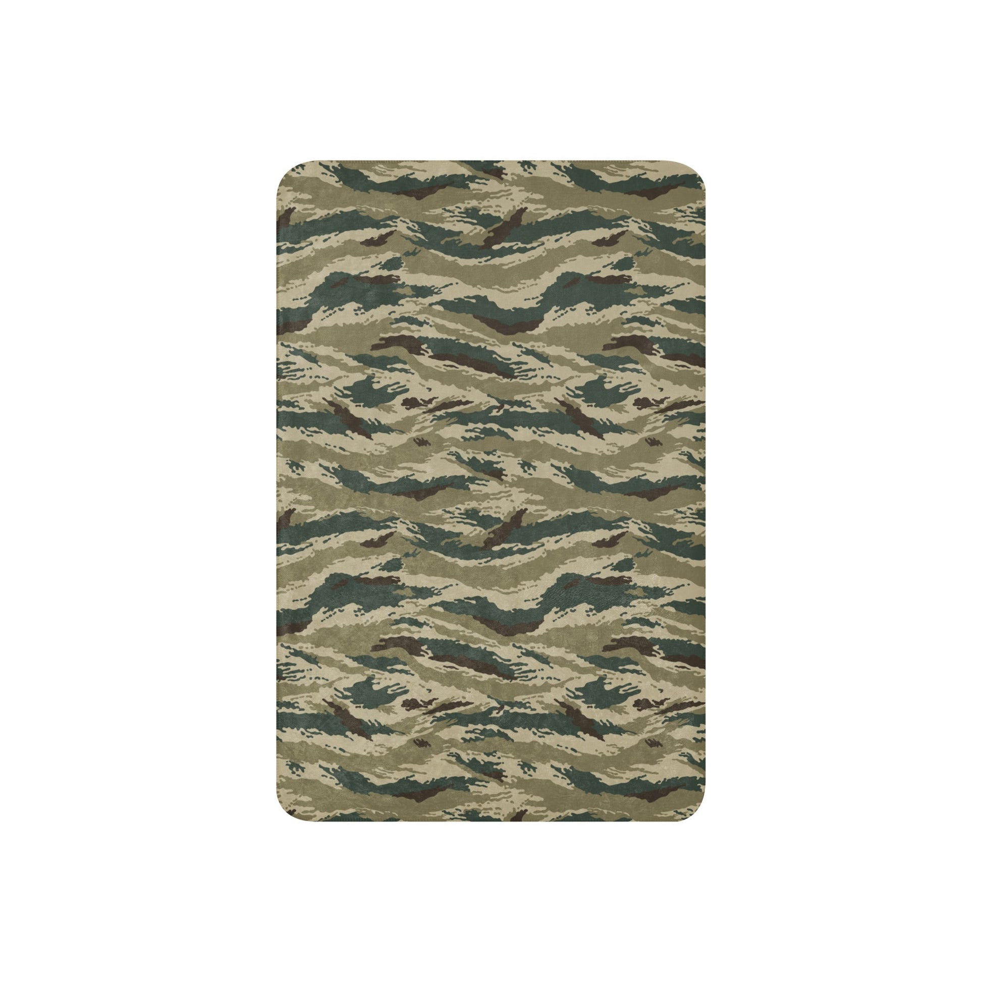 Russian Tiger Stripe Kamysh Green CAMO Sherpa blanket - Blankets