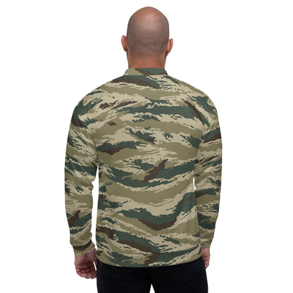Russian Tiger Stripe Kamysh Green CAMO Unisex Bomber Jacket - Jackets
