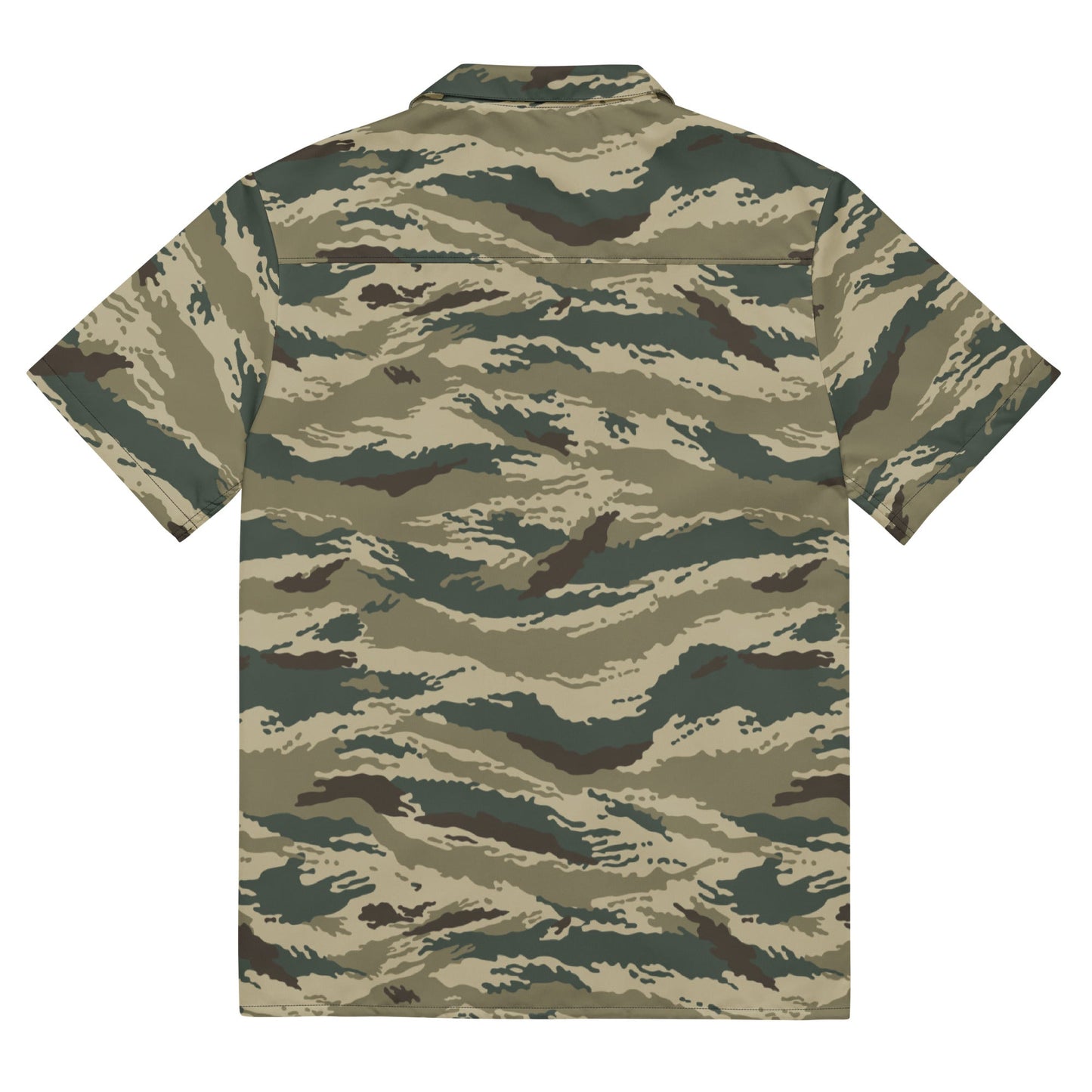 Russian Tiger Stripe Kamysh Green CAMO Unisex button shirt - Button Shirts