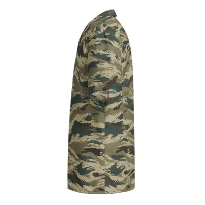 Russian Tiger Stripe Kamysh Green CAMO Unisex button shirt - Button Shirts