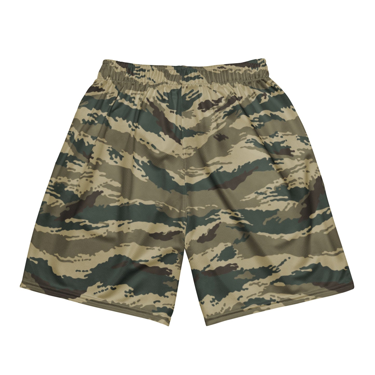 Russian Tiger Stripe Kamysh Green CAMO Unisex mesh shorts - Mesh Shorts
