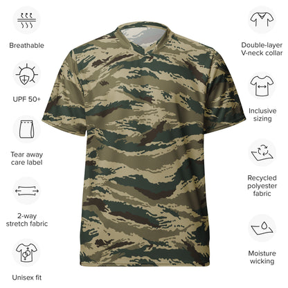 Russian Tiger Stripe Kamysh Green CAMO unisex sports jersey - Sports Jerseys