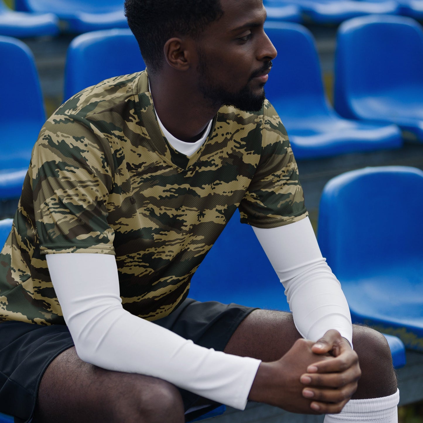 Russian Tiger Stripe Kamysh Green CAMO unisex sports jersey - Sports Jerseys