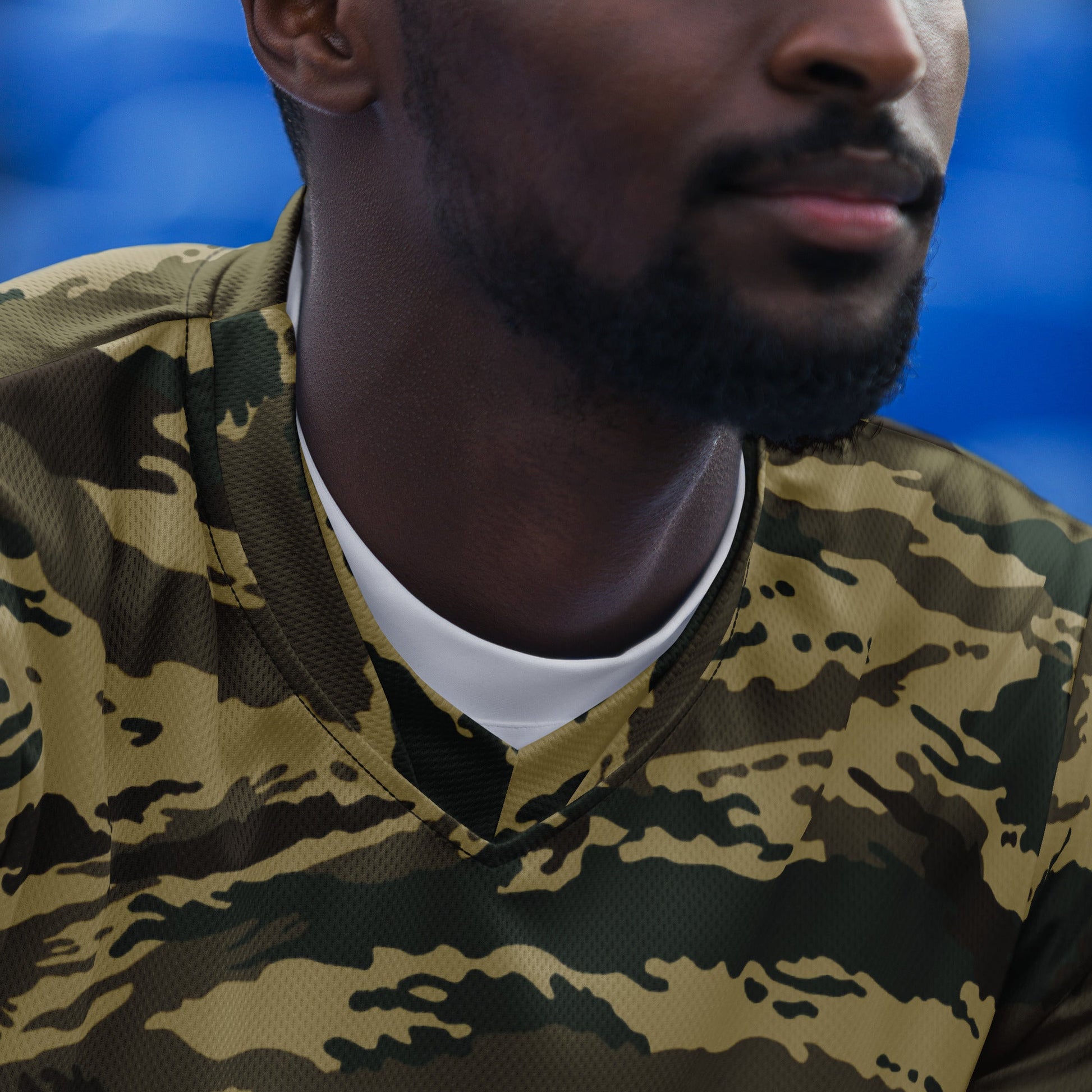 Russian Tiger Stripe Kamysh Green CAMO unisex sports jersey - Sports Jerseys