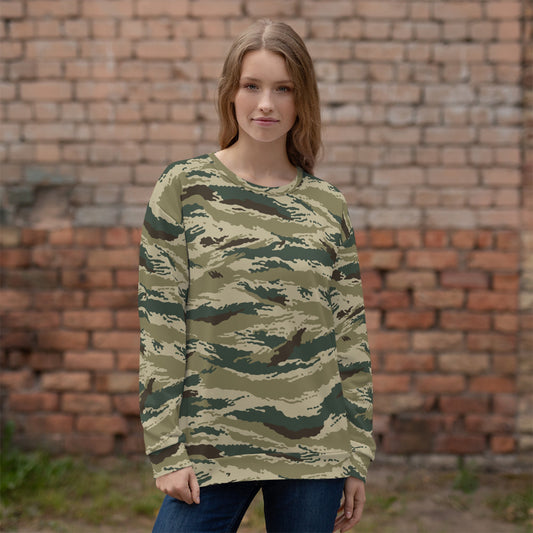 Russian Tiger Stripe Kamysh Green CAMO Unisex Sweatshirt - Sweatshirts