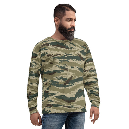 Russian Tiger Stripe Kamysh Green CAMO Unisex Sweatshirt - Sweatshirts