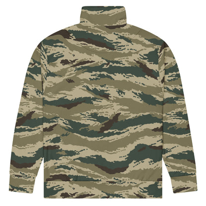 Russian Tiger Stripe Kamysh Green CAMO Unisex track jacket - Track Jackets