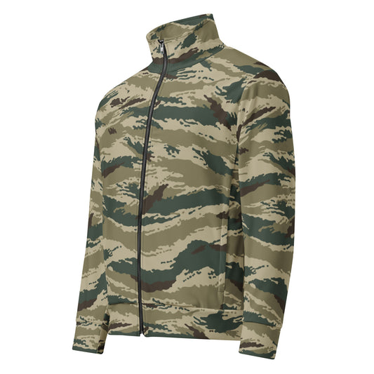 Russian Tiger Stripe Kamysh Green CAMO Unisex track jacket - Track Jackets