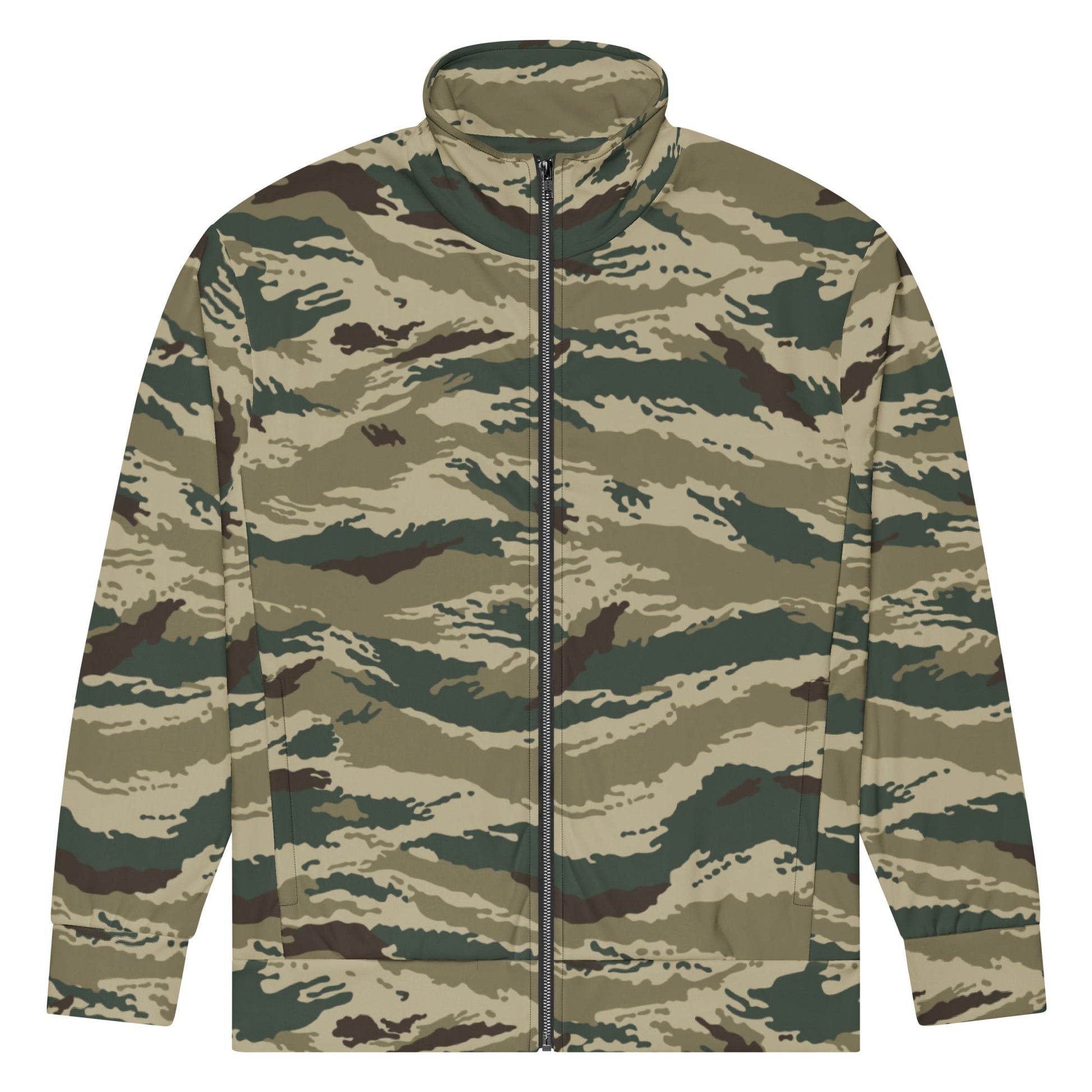 Russian Tiger Stripe Kamysh Green CAMO Unisex track jacket - Track Jackets