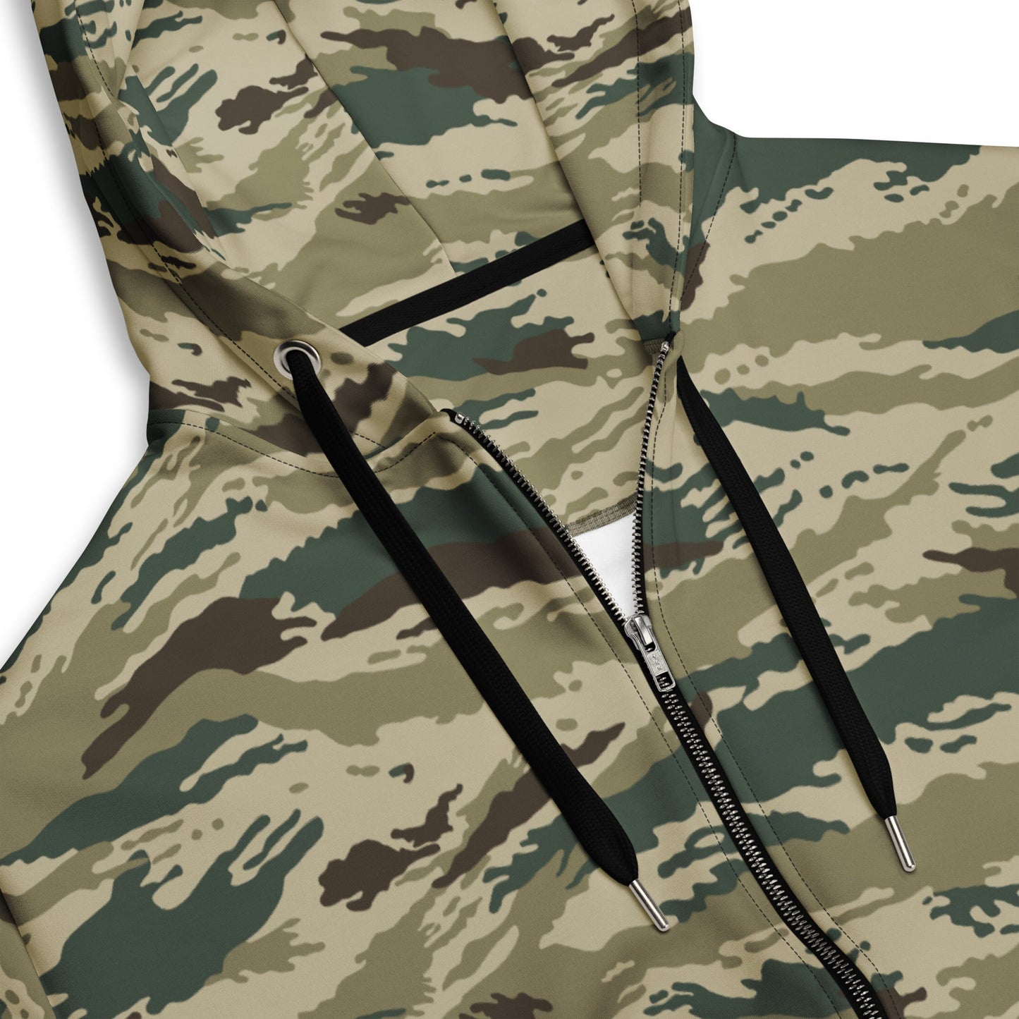 Russian Tiger Stripe Kamysh Green CAMO Unisex zip hoodie - Zip Hoodies