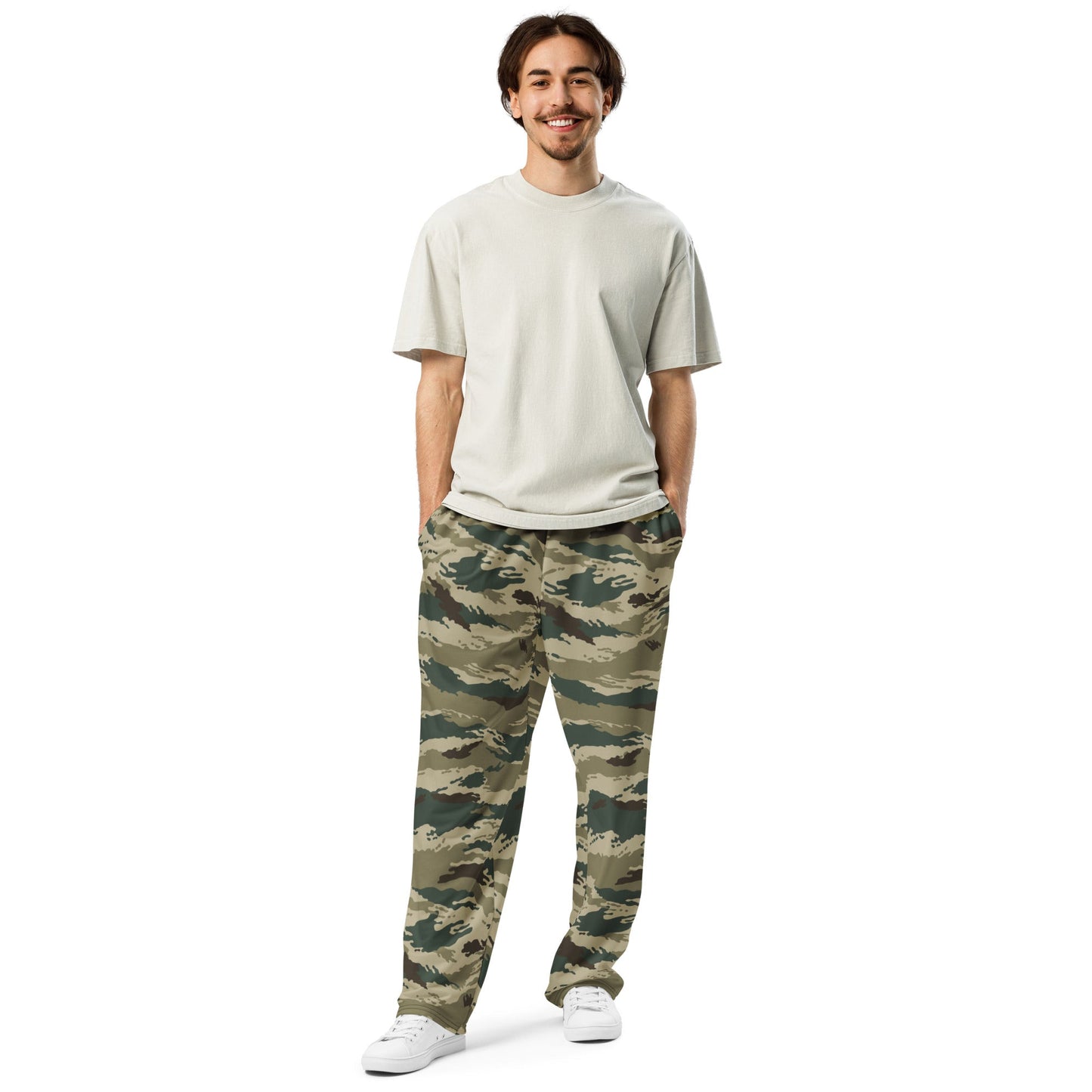 Russian Tiger Stripe Kamysh Green CAMO Wide-leg joggers - Joggers