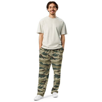Russian Tiger Stripe Kamysh Green CAMO Wide-leg joggers - Joggers