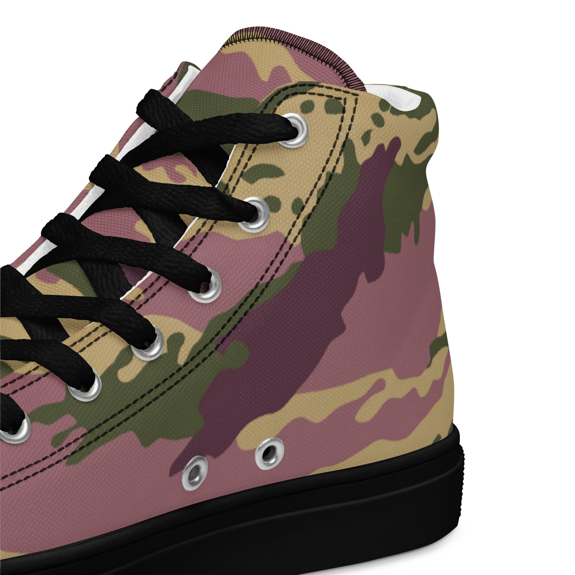 Russian Tiger Stripe Kamysh PFO CAMO Mens high top canvas shoes - High Top Canvas Shoes