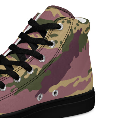 Russian Tiger Stripe Kamysh PFO CAMO Mens high top canvas shoes - High Top Canvas Shoes