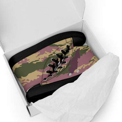 Russian Tiger Stripe Kamysh PFO CAMO Mens high top canvas shoes - High Top Canvas Shoes