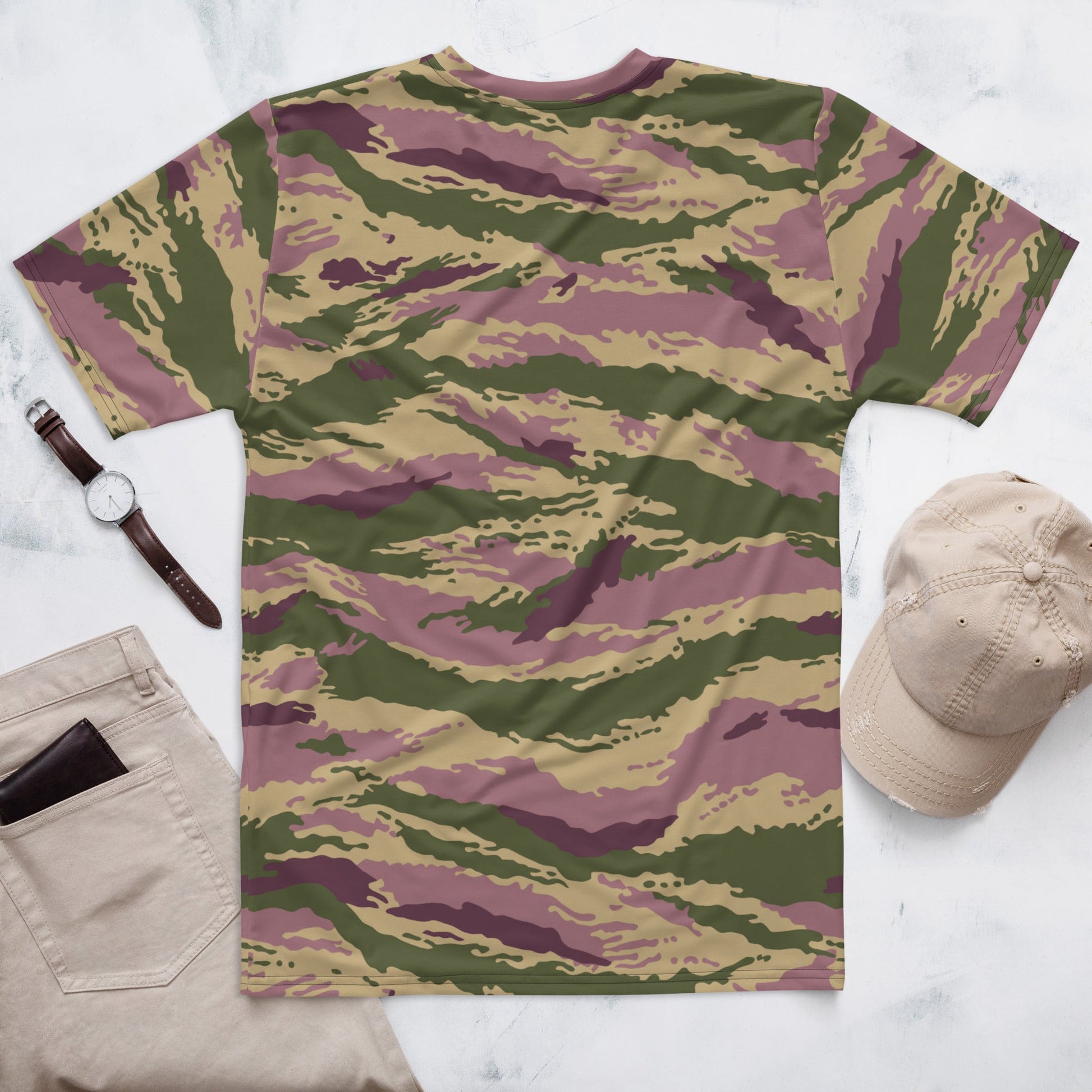 Russian Tiger Stripe Kamysh PFO CAMO Mens T-shirt - T-Shirts