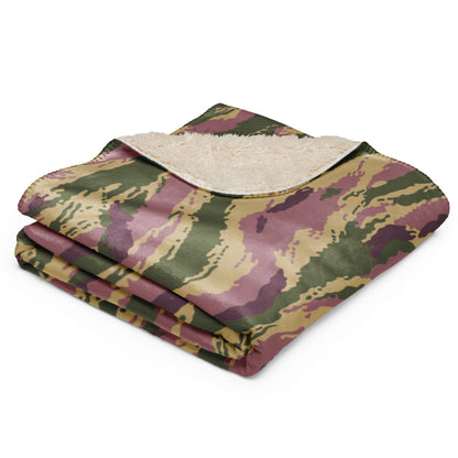 Russian Tiger Stripe Kamysh PFO CAMO Sherpa blanket - Blankets