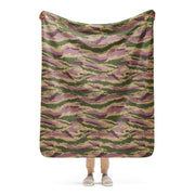 Tiger Stripe Kamysh Rosewood CAMO Sherpa Blanket - 50″×60″