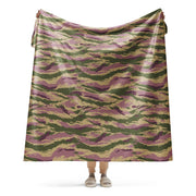 Tiger Stripe Kamysh Rosewood CAMO Sherpa Blanket - 60″×80″