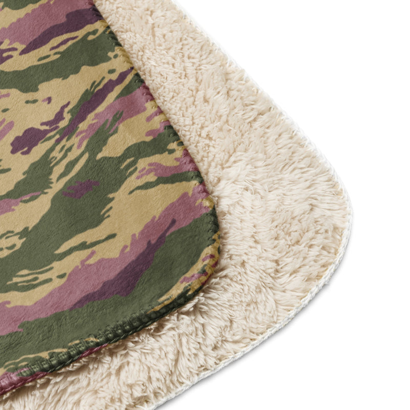 Tiger Stripe Kamysh Rosewood CAMO Sherpa Blanket