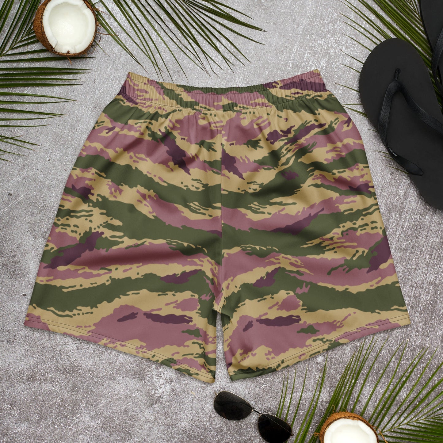 Russian Tiger Stripe Kamysh PFO CAMO Unisex Athletic Long Shorts