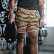 Tiger Stripe Kamysh Rosewood CAMO Unisex Athletic Long Shorts - XS