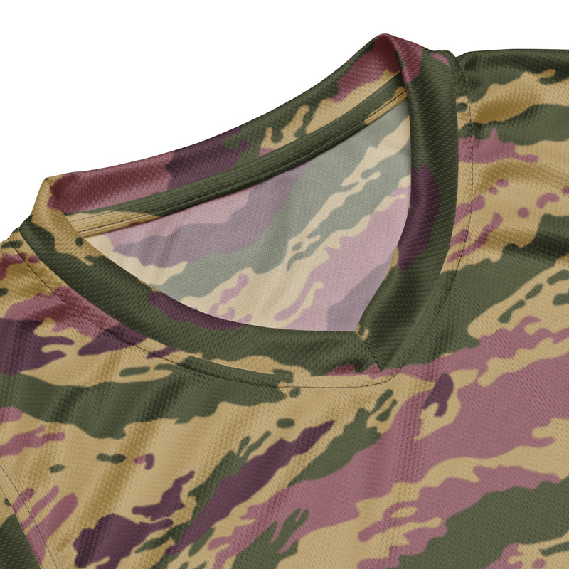 Tiger Stripe Kamysh Rosewood CAMO Unisex Basketball Jersey