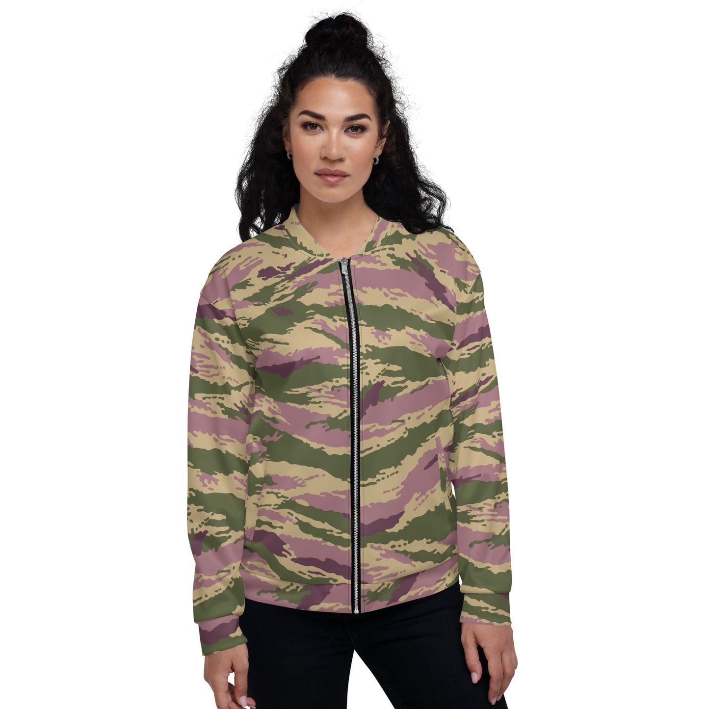 Russian Tiger Stripe Kamysh PFO CAMO Unisex Bomber Jacket - Jackets
