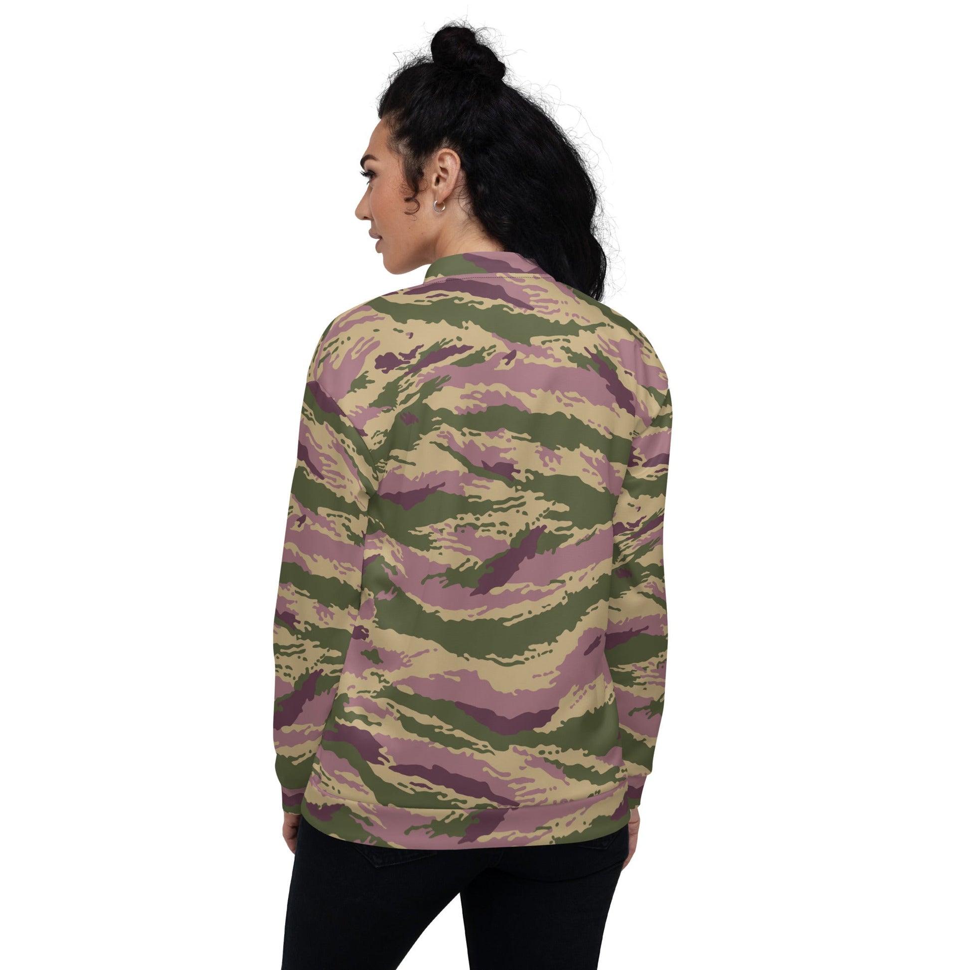 Russian Tiger Stripe Kamysh PFO CAMO Unisex Bomber Jacket - Jackets