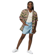 Tiger Stripe Kamysh Rosewood CAMO Unisex Short-Sleeve Button Shirt - Button-Up