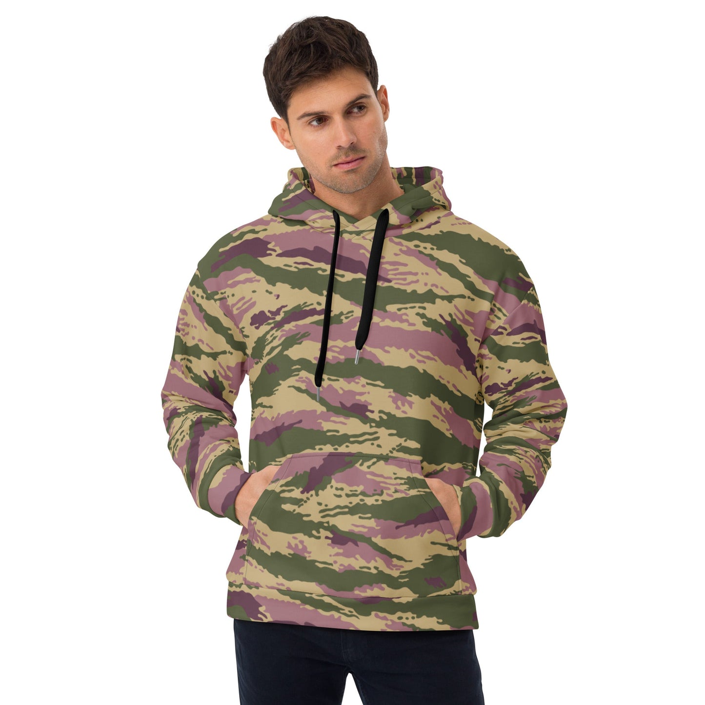 Russian Tiger Stripe Kamysh PFO CAMO Unisex Hoodie - 2XS - Hoodies