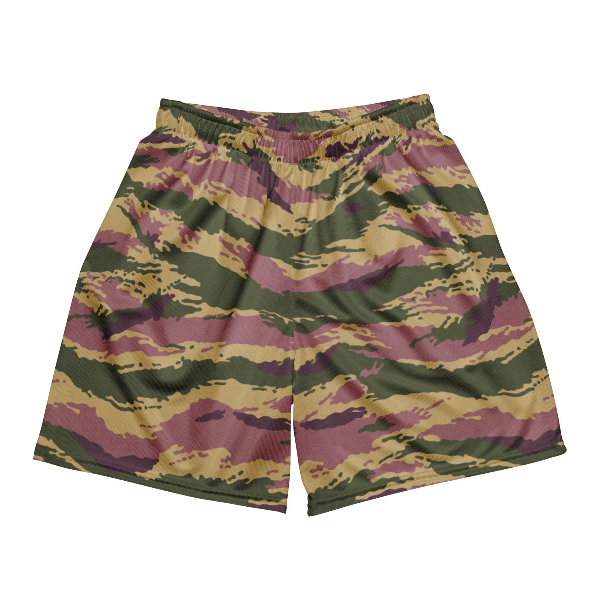 Russian Tiger Stripe Kamysh PFO CAMO Unisex Mesh Shorts - 2XS