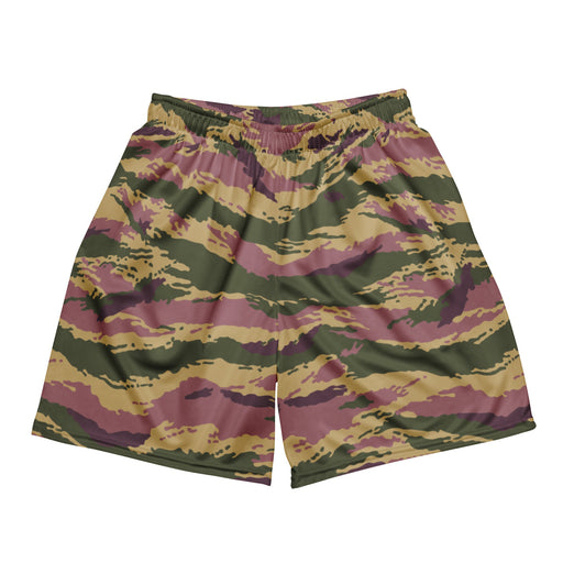Tiger Stripe Kamysh Rosewood CAMO Unisex Mesh Shorts - 2XS