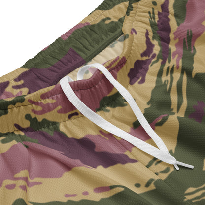 Russian Tiger Stripe Kamysh PFO CAMO Unisex Mesh Shorts