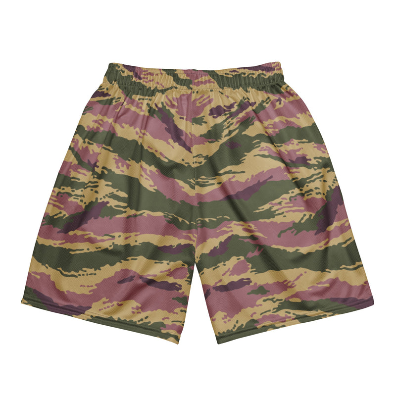 Tiger Stripe Kamysh Rosewood CAMO Unisex Mesh Shorts