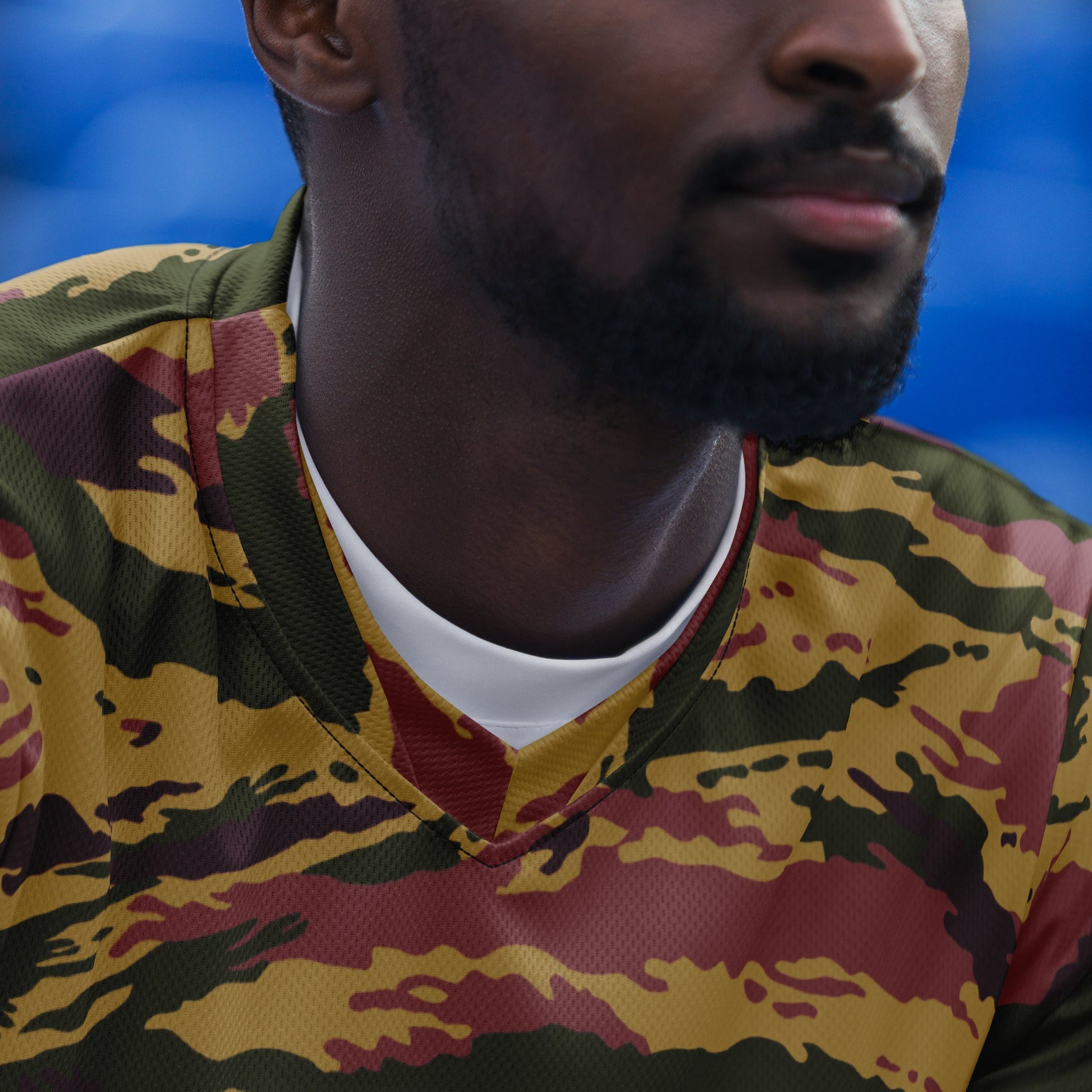 Russian Tiger Stripe Kamysh PFO CAMO Unisex Sports Jersey