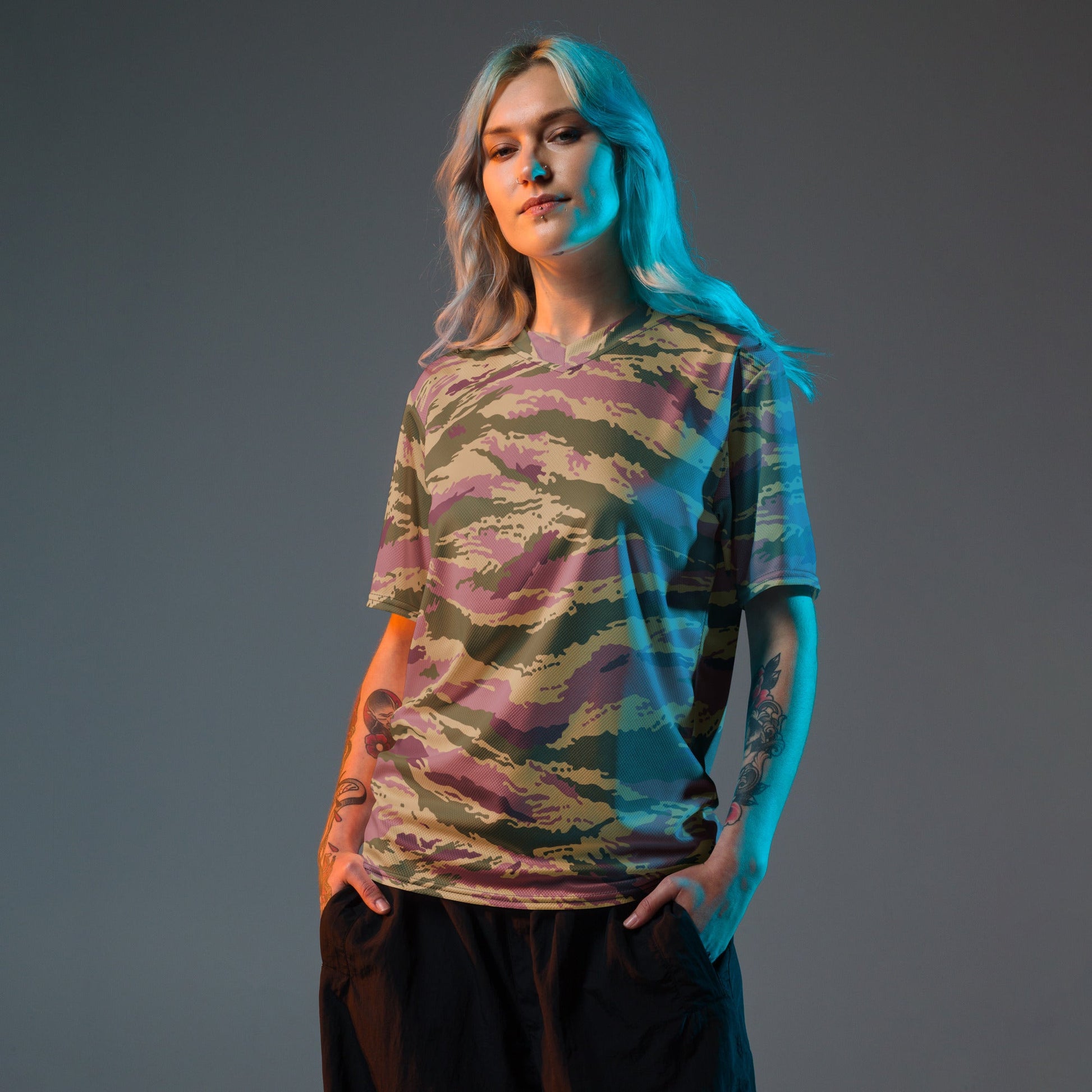 Russian Tiger Stripe Kamysh PFO CAMO Unisex Sports Jersey
