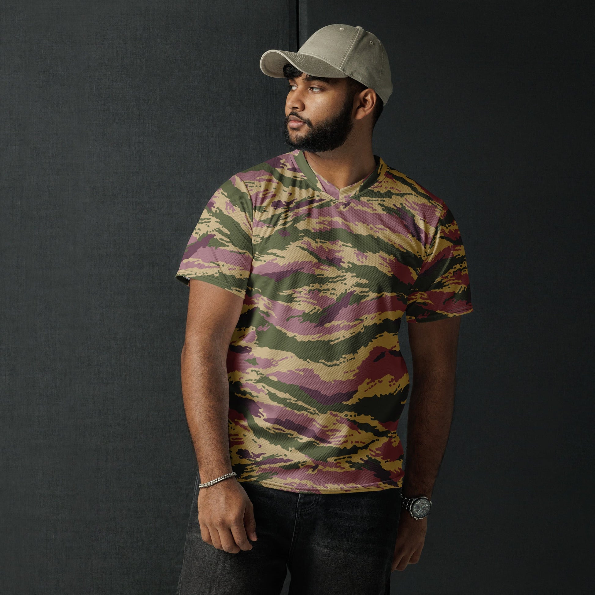 Russian Tiger Stripe Kamysh PFO CAMO Unisex Sports Jersey