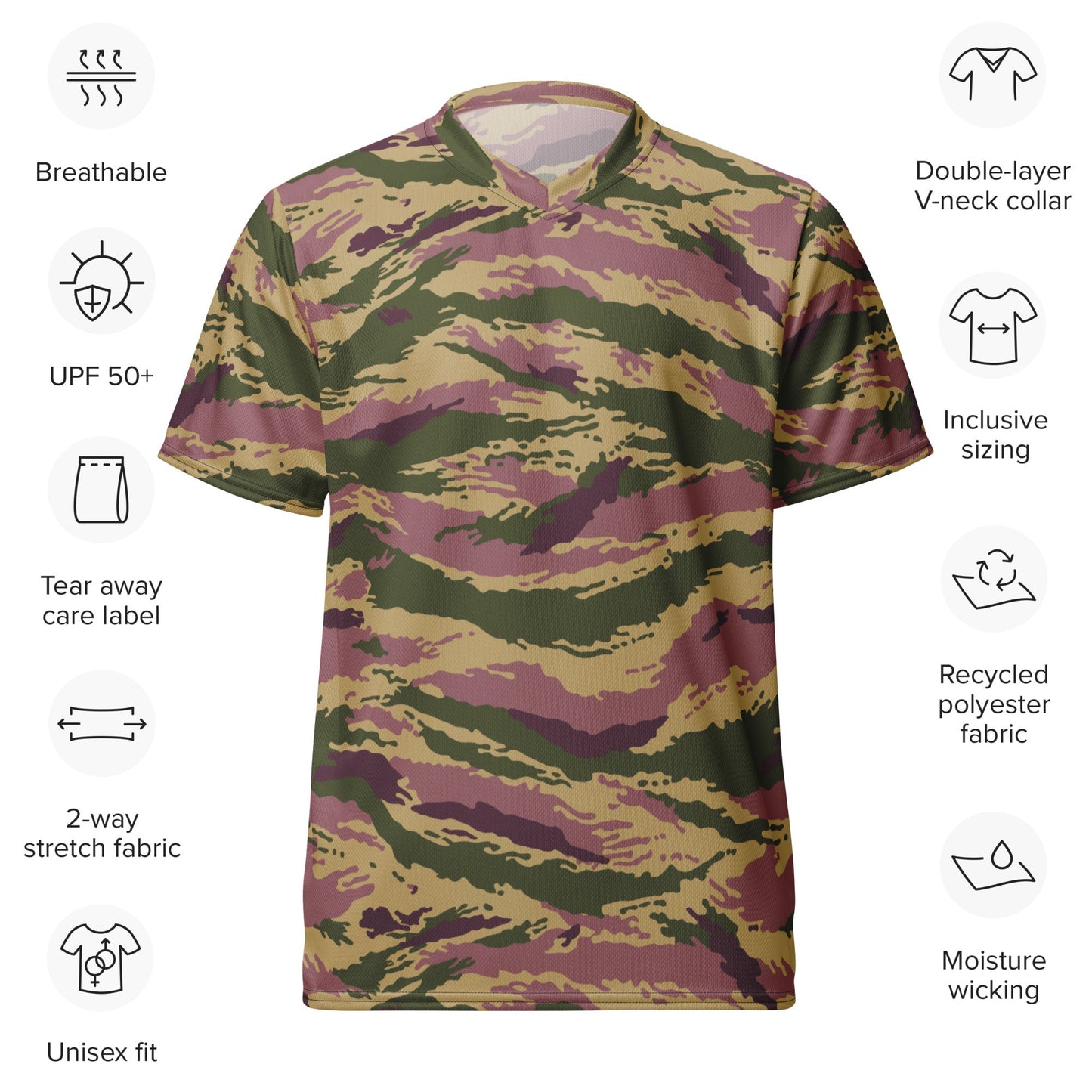 Russian Tiger Stripe Kamysh PFO CAMO Unisex Sports Jersey