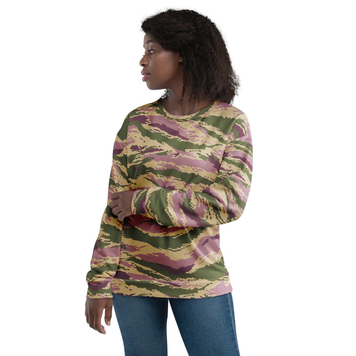 Russian Tiger Stripe Kamysh PFO CAMO Unisex Sweatshirt - Sweatshirts