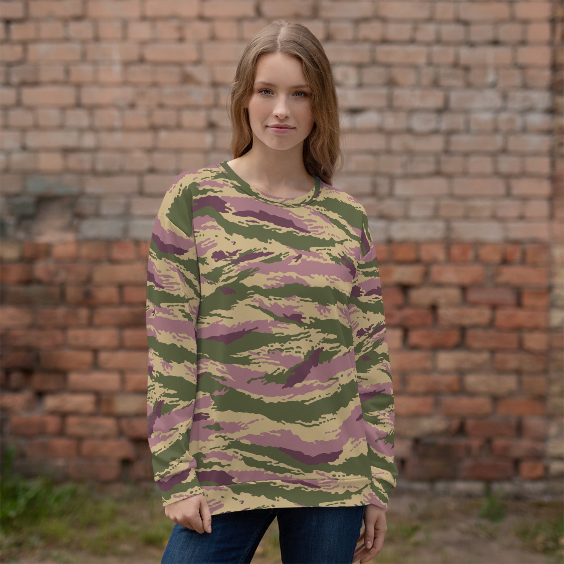 Russian Tiger Stripe Kamysh PFO CAMO Unisex Sweatshirt - Sweatshirts