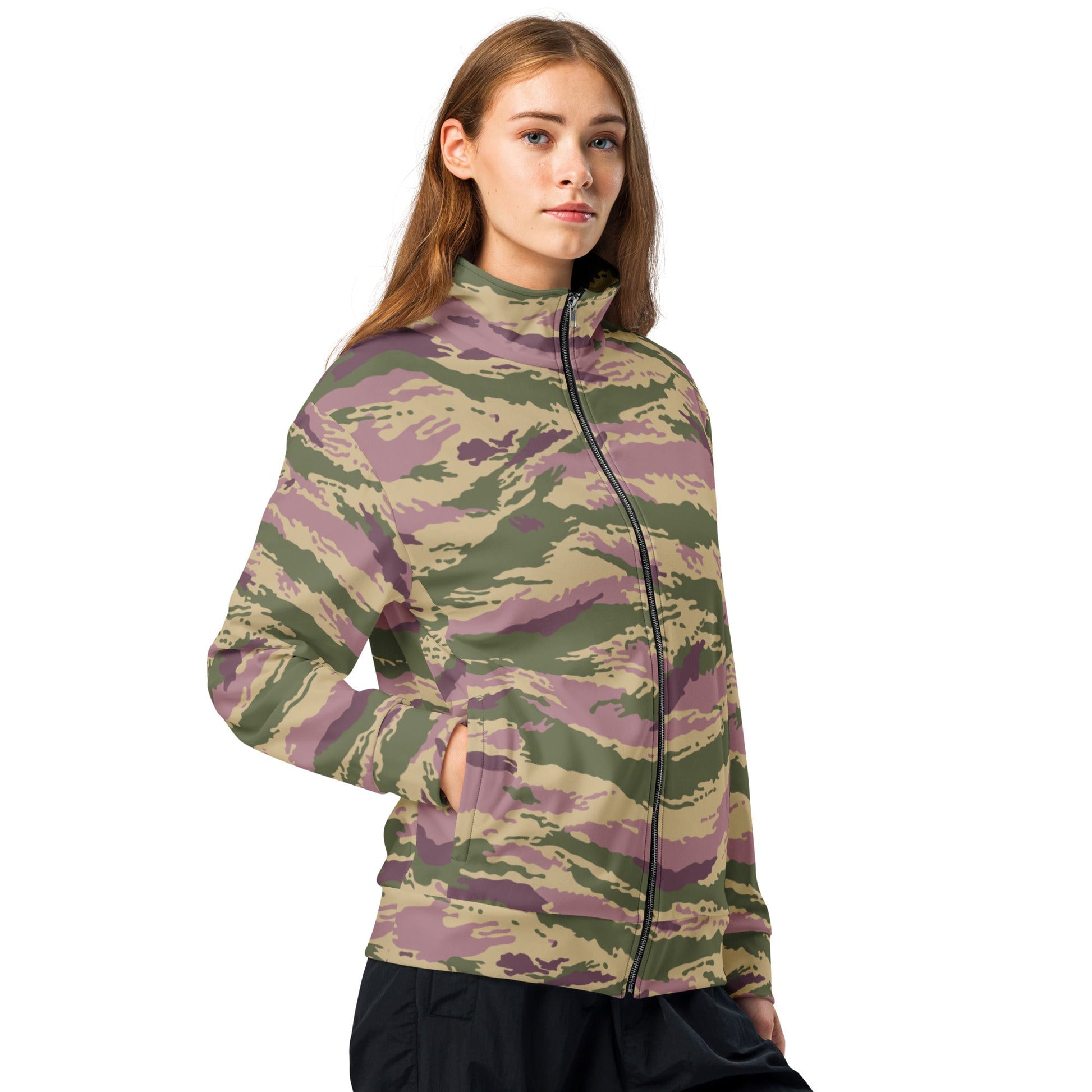 Russian Tiger Stripe Kamysh PFO CAMO Unisex track jacket - Track Jackets