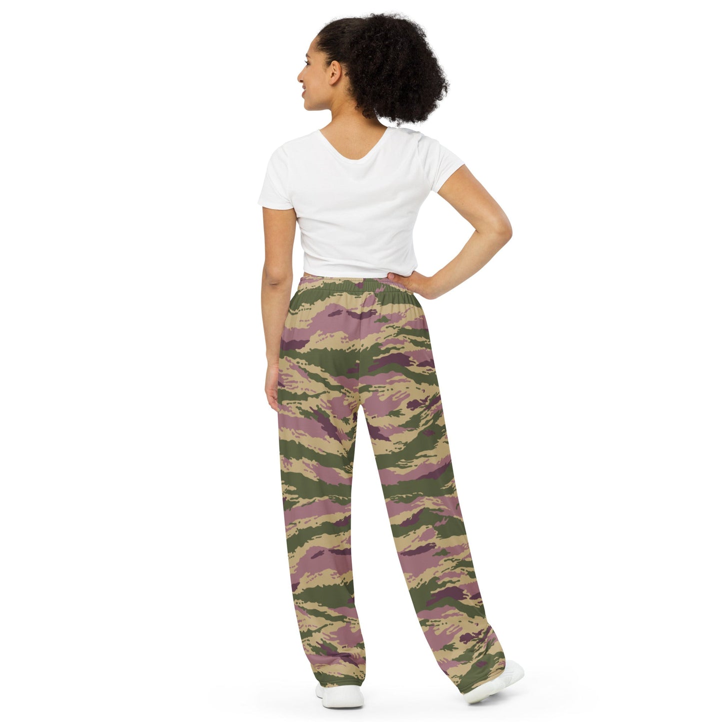 Russian Tiger Stripe Kamysh PFO CAMO unisex wide-leg pants - Wide-leg Pants