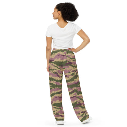 Russian Tiger Stripe Kamysh PFO CAMO unisex wide-leg pants - Wide-leg Pants