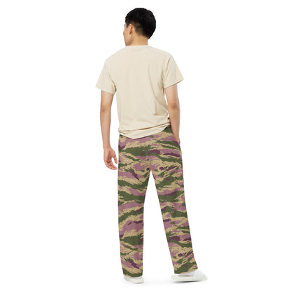 Russian Tiger Stripe Kamysh PFO CAMO unisex wide-leg pants - Wide-leg Pants