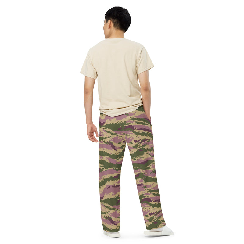 Tiger Stripe Kamysh Rosewood CAMO Unisex Wide-Leg Leisure Pants - Pant