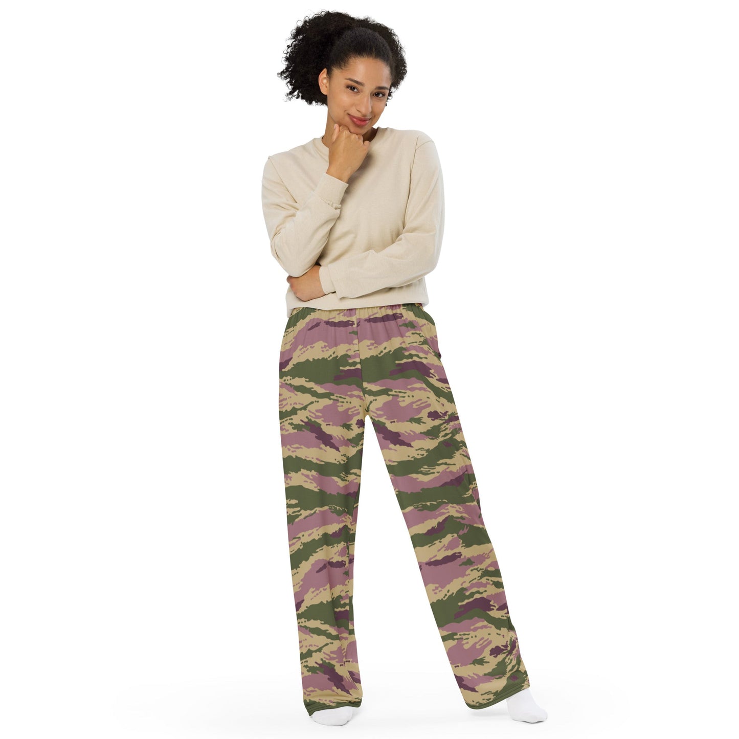 Russian Tiger Stripe Kamysh PFO CAMO unisex wide-leg pants - Wide-leg Pants