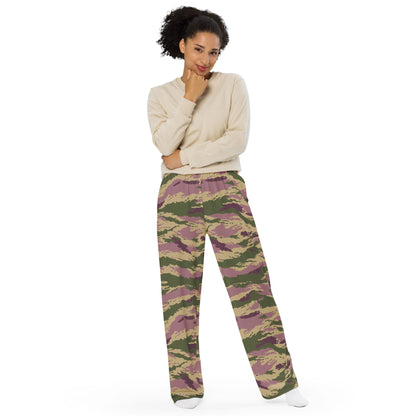 Russian Tiger Stripe Kamysh PFO CAMO unisex wide-leg pants - Wide-leg Pants