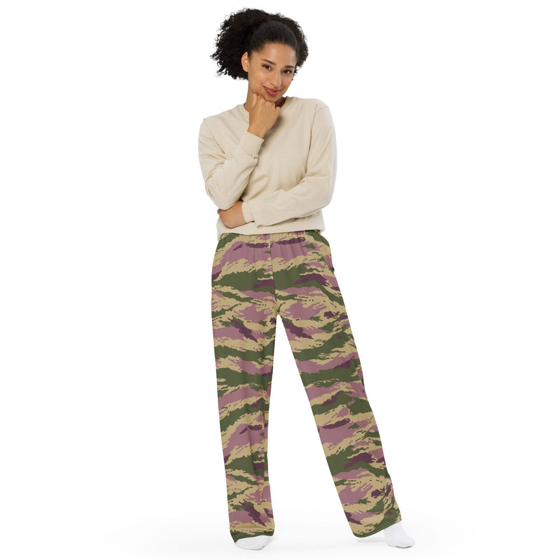 Tiger Stripe Kamysh Rosewood CAMO Unisex Wide-Leg Leisure Pants - Pant